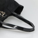 Salvatore Ferragamo Tote Bag Nylon Black Silver Auth 118636-7