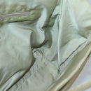 PRADA Tote Bag Nylon Khaki Silver Auth 118637-19