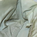 PRADA Tote Bag Nylon Khaki Silver Auth 118637-20