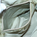 PRADA Tote Bag Nylon Khaki Silver Auth 118637-11