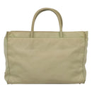 PRADA Tote Bag Nylon Khaki Silver Auth 118637-13