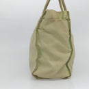 PRADA Tote Bag Nylon Khaki Silver Auth 118637-4