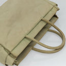 PRADA Tote Bag Nylon Khaki Silver Auth 118637-6