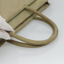 PRADA Tote Bag Nylon Khaki Silver Auth 118637-7