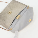 Christian Dior Shoulder Bag beads Silver Auth 118639V-10