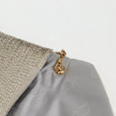 Christian Dior Shoulder Bag beads Silver Auth 118639V-19