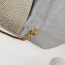 Christian Dior Shoulder Bag beads Silver Auth 118639V-20