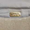 Christian Dior Shoulder Bag beads Silver Auth 118639V-21