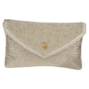 Christian Dior Shoulder Bag beads Silver Auth 118639V-13