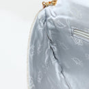 Christian Dior Shoulder Bag beads Silver Auth 118639V-23