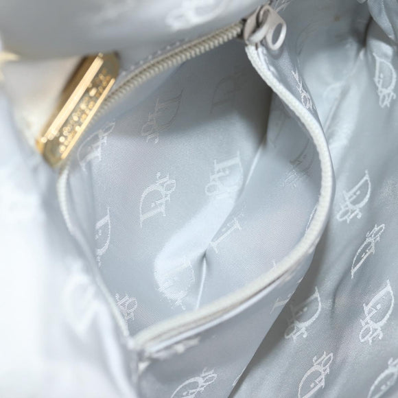 Christian Dior Shoulder Bag beads Silver Auth 118639V