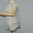 Christian Dior Shoulder Bag beads Silver Auth 118639V-27