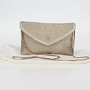 Christian Dior Shoulder Bag beads Silver Auth 118639V-12