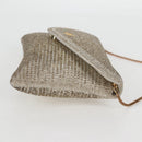 Christian Dior Shoulder Bag beads Silver Auth 118639V-4