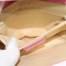 BVLGARI Shoulder Bag Canvas Silver Pink Auth 118640-21