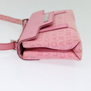 BVLGARI Shoulder Bag Canvas Silver Pink Auth 118640-3