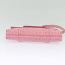 BVLGARI Shoulder Bag Canvas Silver Pink Auth 118640-5