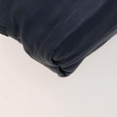 LOEWE Anagram Shoulder Bag Leather Navy Gold Auth 118642-16