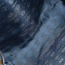 LOEWE Anagram Shoulder Bag Leather Navy Gold Auth 118642-11