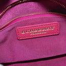 BURBERRY Nova Check Hand Bag Canvas 2way Beige Gold Auth 118645-15
