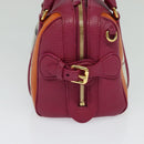 BURBERRY Nova Check Hand Bag Canvas 2way Beige Gold Auth 118645-4