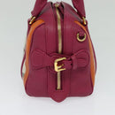 BURBERRY Nova Check Hand Bag Canvas 2way Beige Gold Auth 118645-5