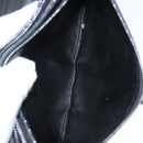 Christian Dior Trotter Canvas Clutch Bag Navy Gold Auth 118646-20