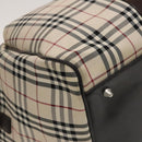 BURBERRY Nova Check Bandouliere Boston Bag Nylon 2way Beige Silver Auth 118648-14