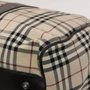 BURBERRY Nova Check Bandouliere Boston Bag Nylon 2way Beige Silver Auth 118648-15