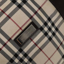 BURBERRY Nova Check Bandouliere Boston Bag Nylon 2way Beige Silver Auth 118648-18