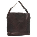 Salvatore Ferragamo Shoulder Bag Leather Brown Auth 118651-1