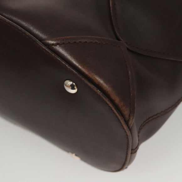 Salvatore Ferragamo Shoulder Bag Leather Brown Auth 118651