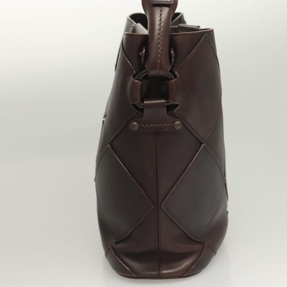 Salvatore Ferragamo Shoulder Bag Leather Brown Auth 118651