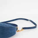 VERSACE Hand Bag Denim 2way Blue Gold Auth 118658AM-14