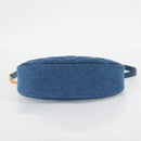 VERSACE Hand Bag Denim 2way Blue Gold Auth 118658AM-5