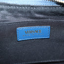 VERSACE Hand Bag Denim 2way Blue Gold Auth 118658AM-20
