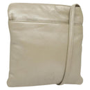 LOEWE Shoulder Bag Leather Gray Gold Auth 118663-1