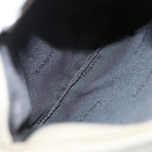 LOEWE Shoulder Bag Leather Gray Gold Auth 118663