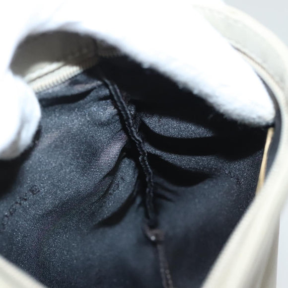 LOEWE Shoulder Bag Leather Gray Gold Auth 118663