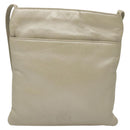 LOEWE Shoulder Bag Leather Gray Gold Auth 118663-13