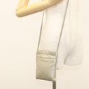 LOEWE Shoulder Bag Leather Gray Gold Auth 118663-21