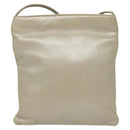 LOEWE Shoulder Bag Leather Gray Gold Auth 118663-2