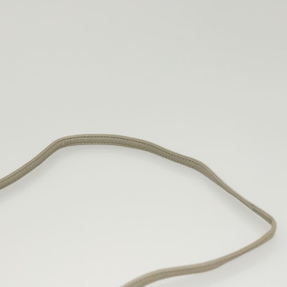 LOEWE Shoulder Bag Leather Gray Gold Auth 118663