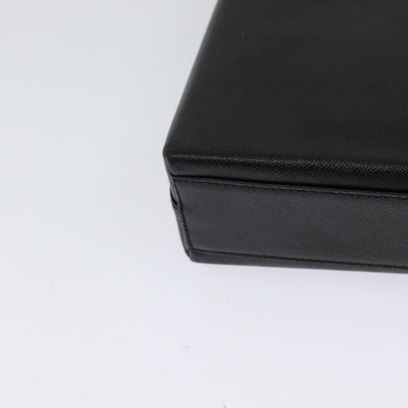 Salvatore Ferragamo Gancini Shoulder Bag Leather Black Gold Auth 118667