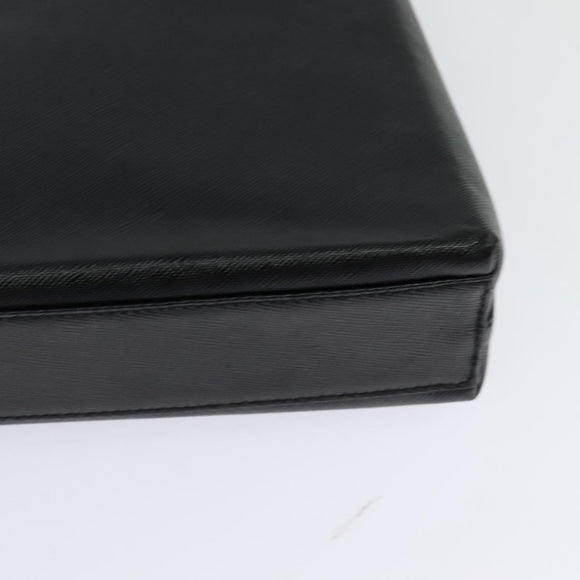 Salvatore Ferragamo Gancini Shoulder Bag Leather Black Gold Auth 118667