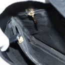 Salvatore Ferragamo Gancini Shoulder Bag Leather Black Gold Auth 118667-18