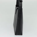 Salvatore Ferragamo Gancini Shoulder Bag Leather Black Gold Auth 118667-4