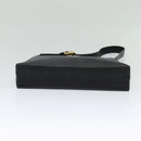 Salvatore Ferragamo Gancini Shoulder Bag Leather Black Gold Auth 118667-9