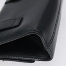 Salvatore Ferragamo Gancini Chain Shoulder Bag Leather Black Gold Auth 118668-16