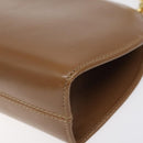 Salvatore Ferragamo Chain Gancini Shoulder Bag Leather Brown Gold Auth 118681-15